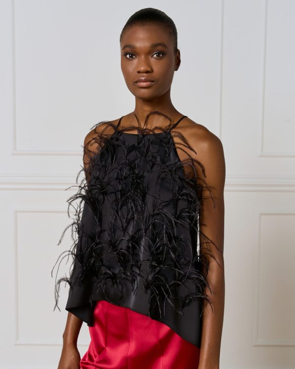 Halter top with feathers - Access Fashion - Image 3