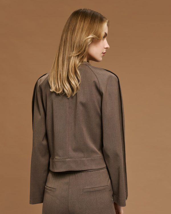 Cropped blouse with decorative seams - Access Fashion - Image 8