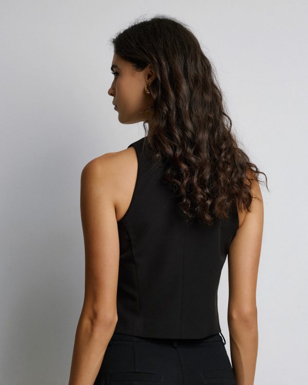 Vest top with metal buttons - Access Fashion - Image 9
