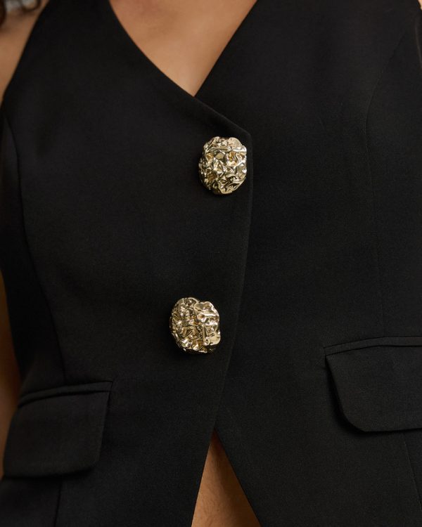 Vest top with metal buttons - Access Fashion - Image 10