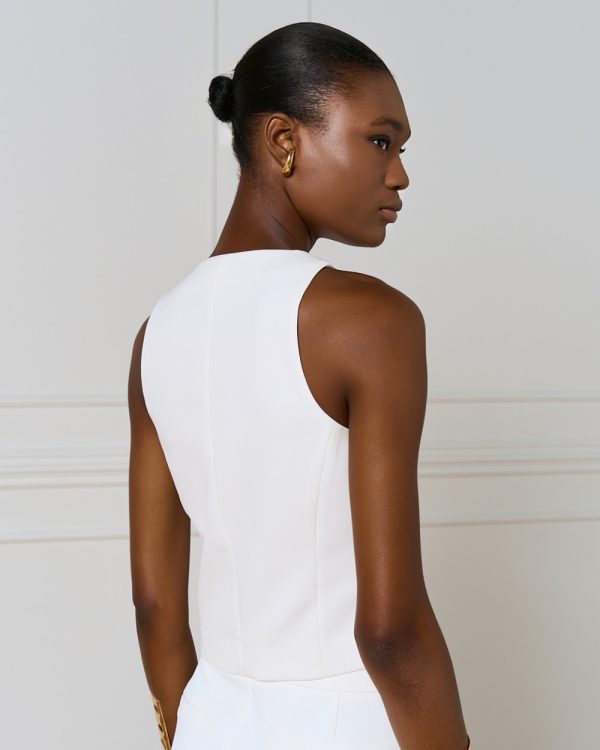 Vest top with metal buttons - Access Fashion - Image 4