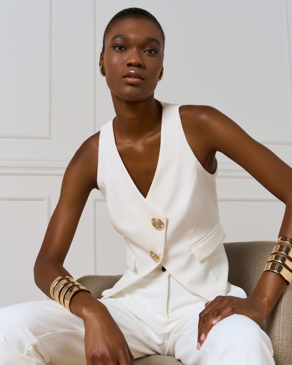 Vest top with metal buttons - Access Fashion - Image 6