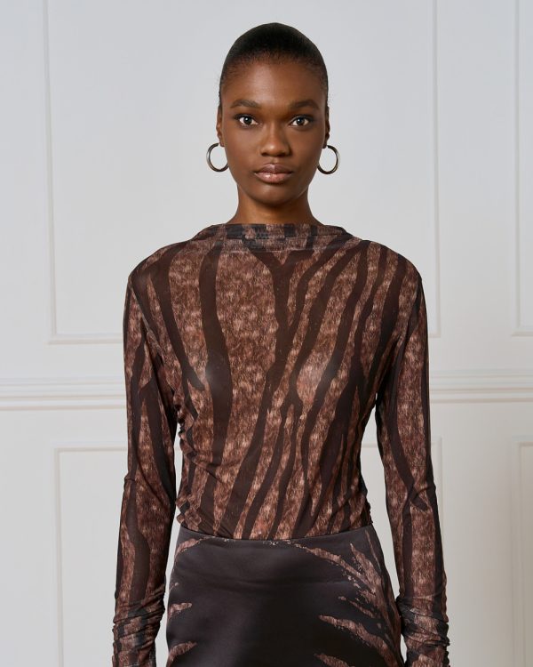 Printed tulle blouse - Access Fashion - Image 3