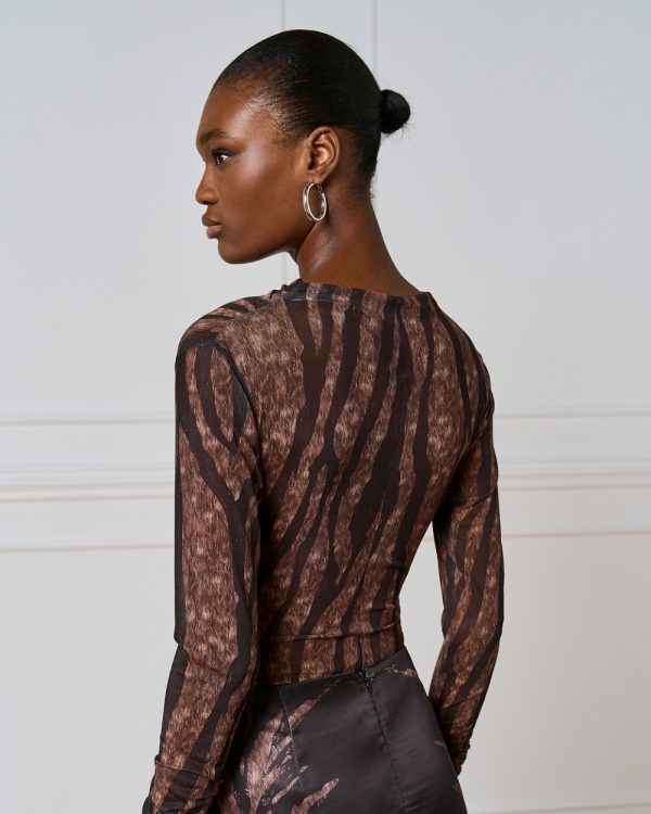 Printed tulle blouse - Access Fashion - Image 4