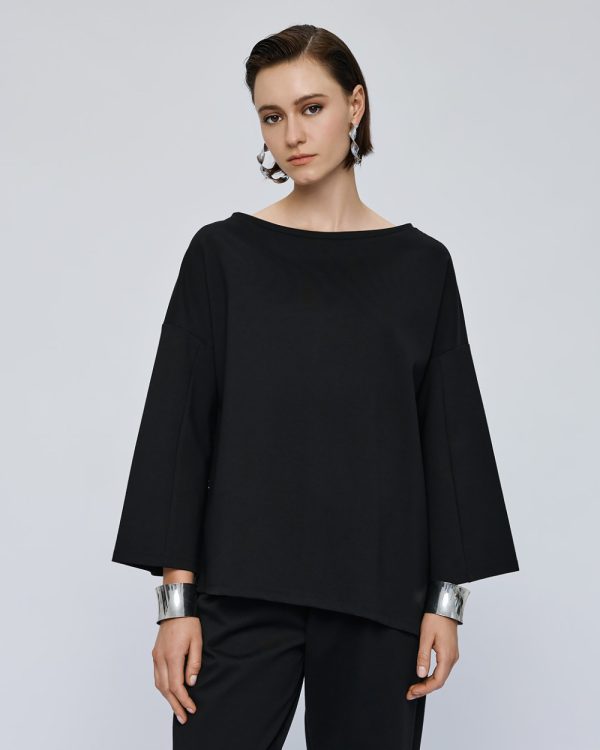 Blouse with boat neckline - Access Fashion