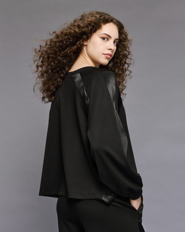 Blouse with satin details - Access Fashion - Image 4