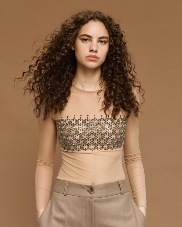 Bodysuit with rhinestones - Access Fashion
