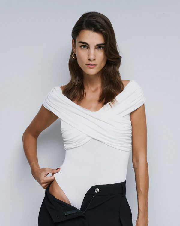 Wrap bodysuit with gathered details - Access Fashion - Image 9