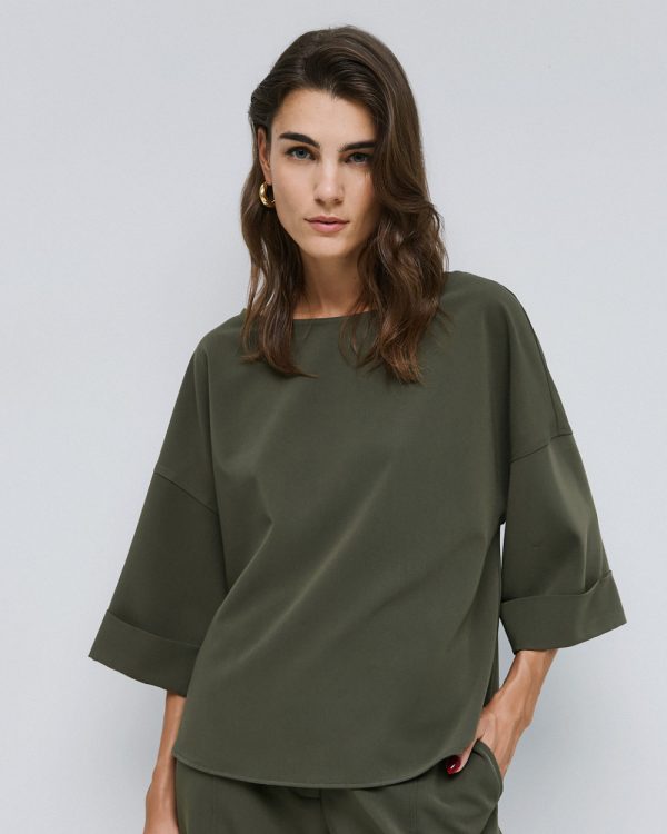Blouse with boat neckline - Access Fashion - Image 3