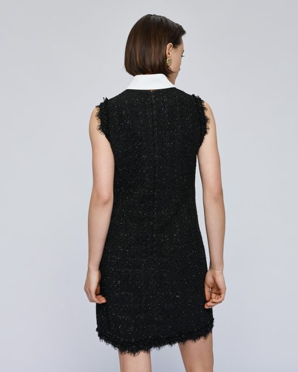 Tweed dress with lace details - Access Fashion - Image 3