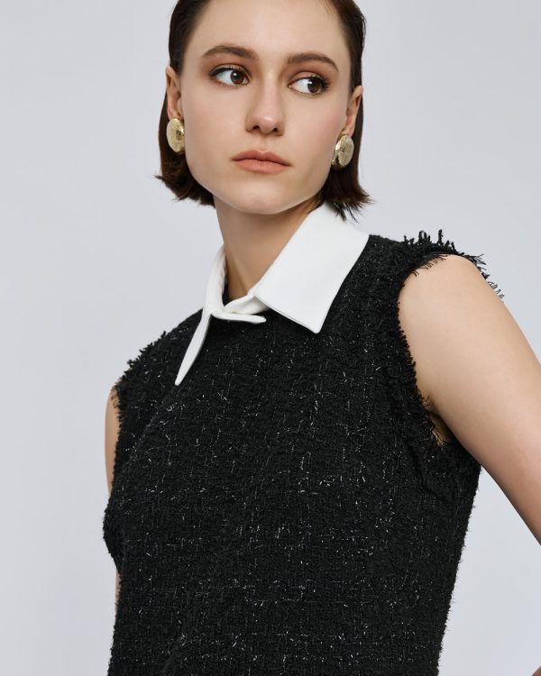 Tweed dress with lace details - Access Fashion - Image 4