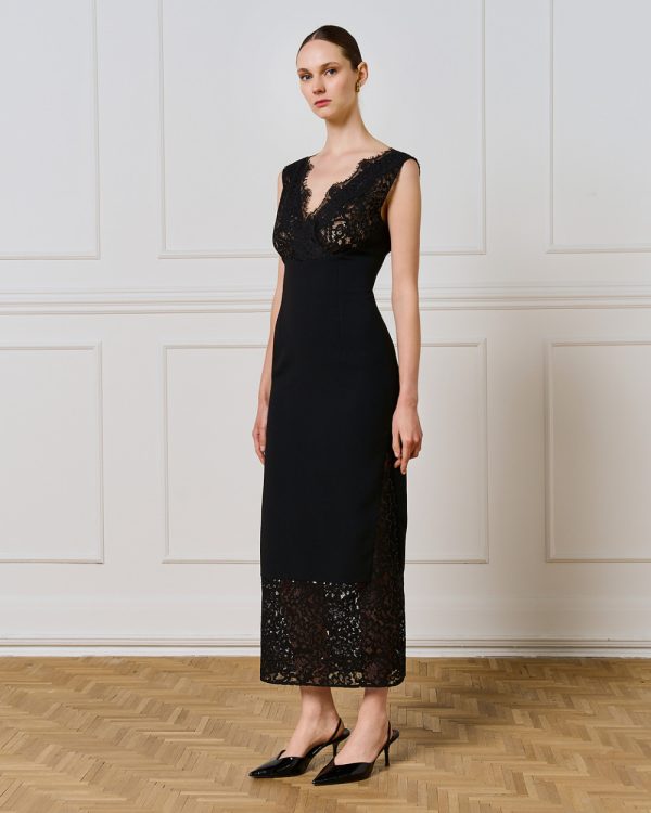 Midi dress with lace - Access Fashion