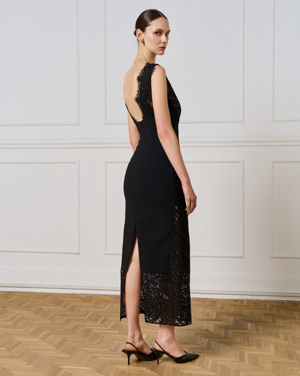 Midi dress with lace - Access Fashion - Image 3