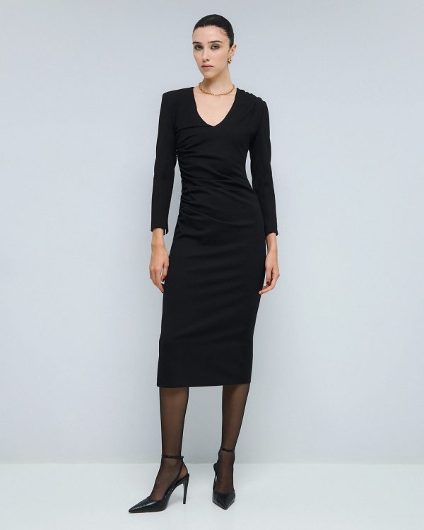 Ruched midi dress - Access Fashion