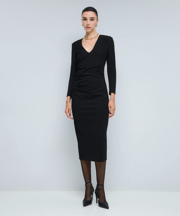 Ruched midi dress - Access Fashion - Image 3