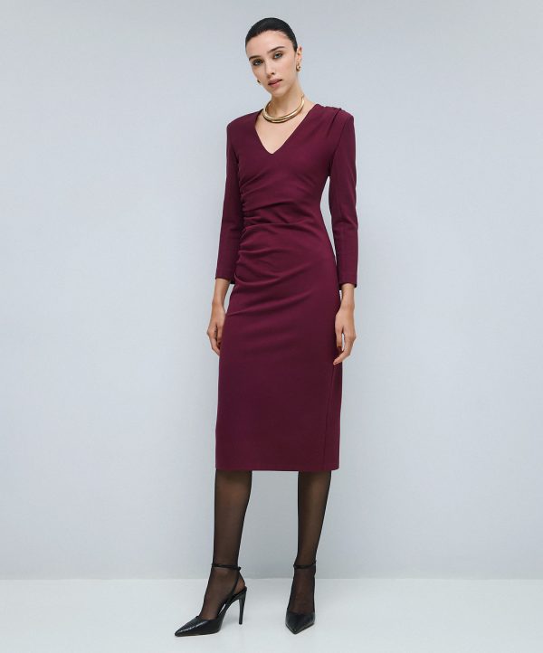 Ruched midi dress - Access Fashion - Image 5
