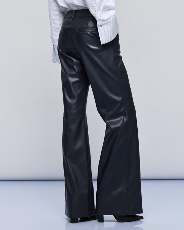 Faux-leather effect flared pants - Access Fashion - Image 6