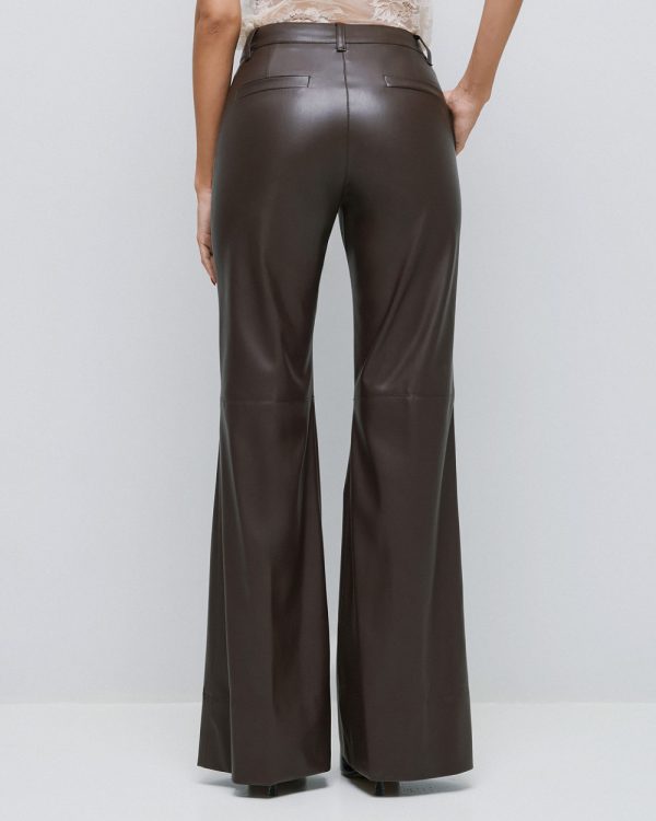 Faux-leather effect flared pants - Access Fashion - Image 9
