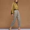 Herringbone pants with turn-ups - Access Fashion