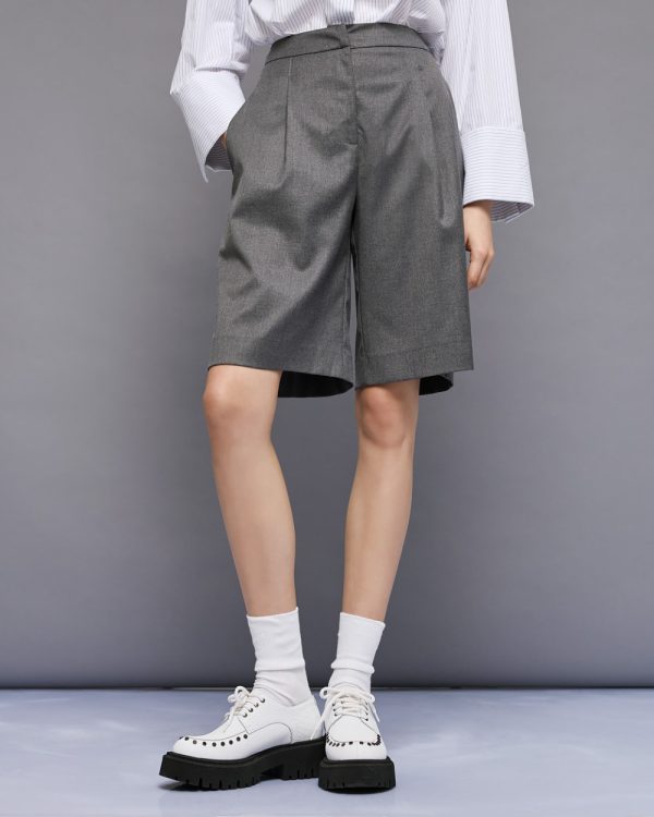 Pleated bermuda shorts - Access Fashion - Image 4