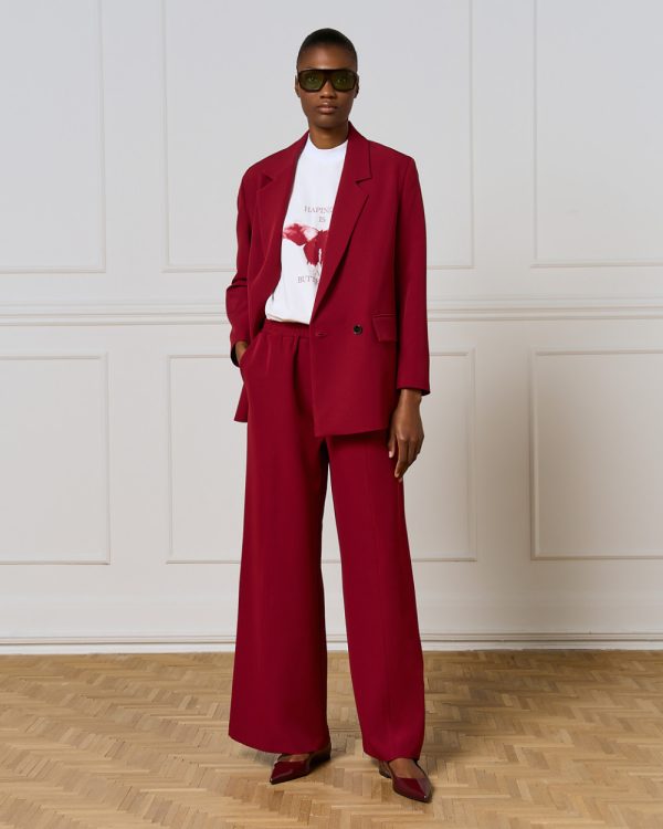 Pants with elastic waistband and pockets
- Access Fashion