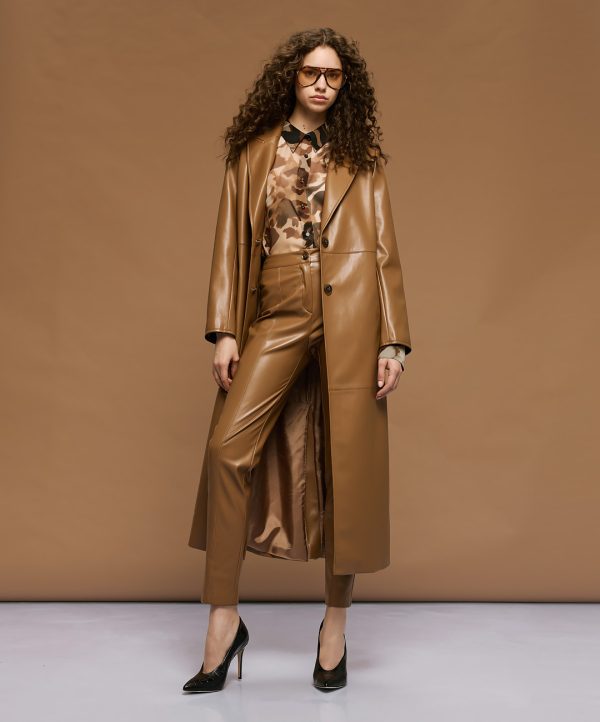 High-waist faux leather pants - Access Fashion