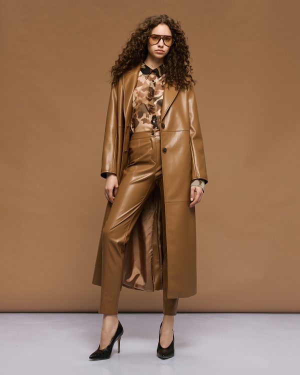 High-waist faux leather pants - Access Fashion
