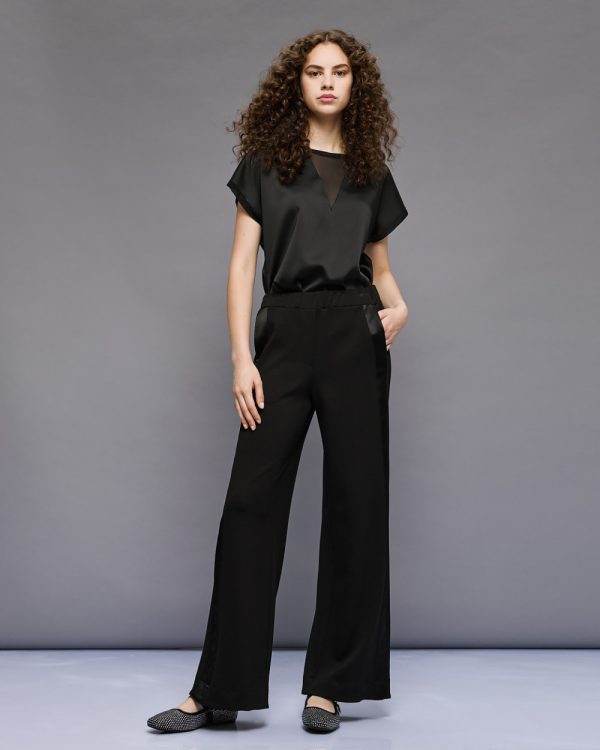 Pants with satin side details - Access Fashion
