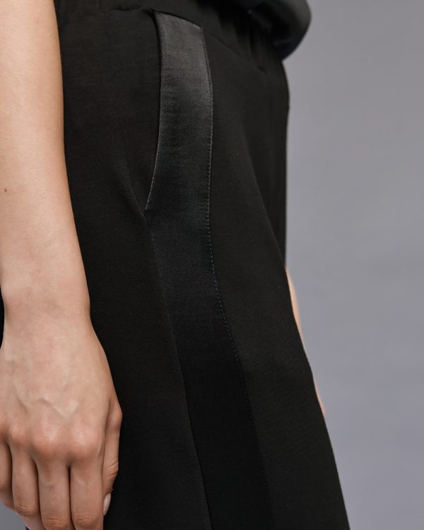 Pants with satin side details - Access Fashion - Image 4