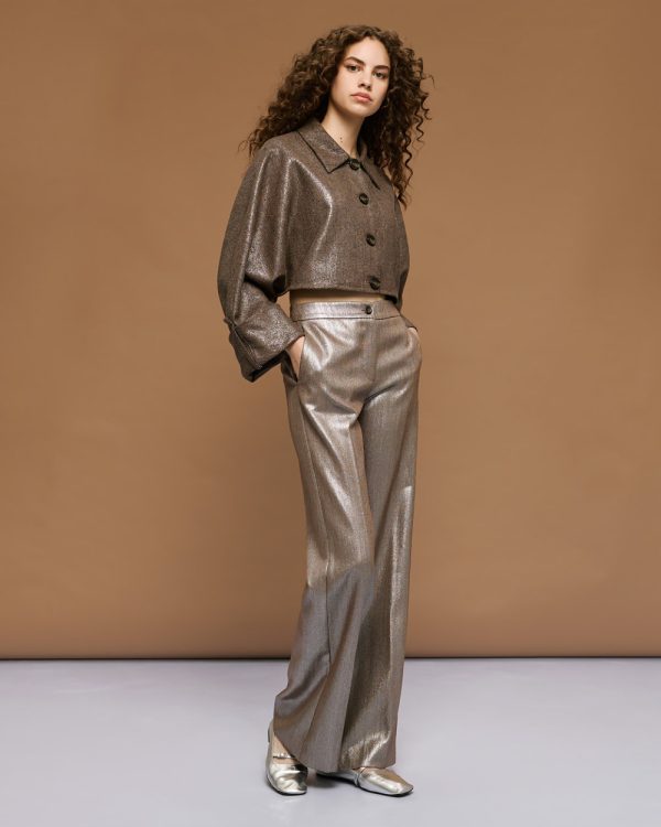 Metallic-effect pants - Access Fashion - Image 3