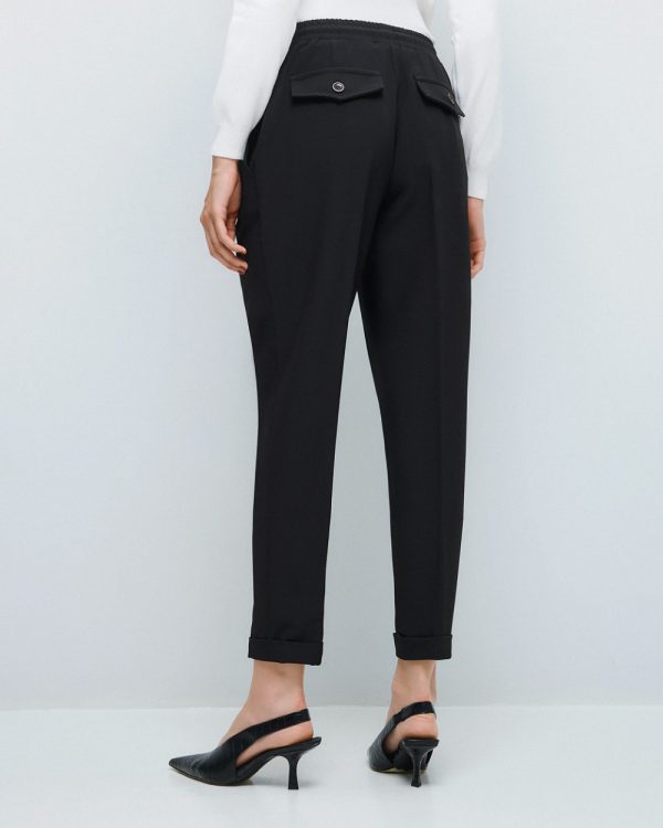 Pants with elastic waistband - Access Fashion - Image 8