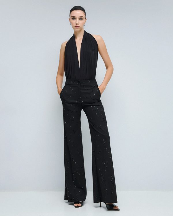 Wide-leg pants with sequins - Access Fashion