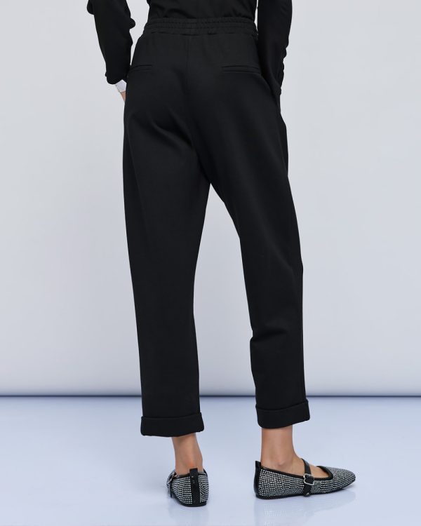 Pants with elastic waistband and turn-up hems - Access Fashion - Image 4