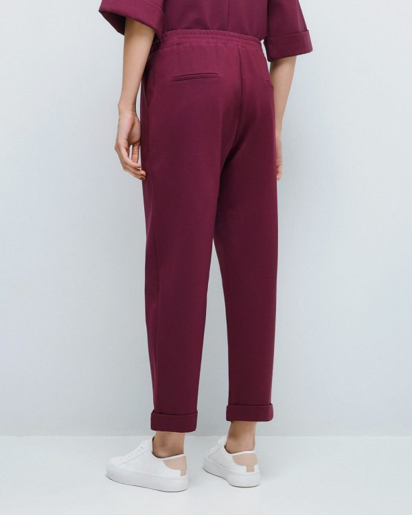 Pants with elastic waistband and turn-up hems - Access Fashion - Image 7