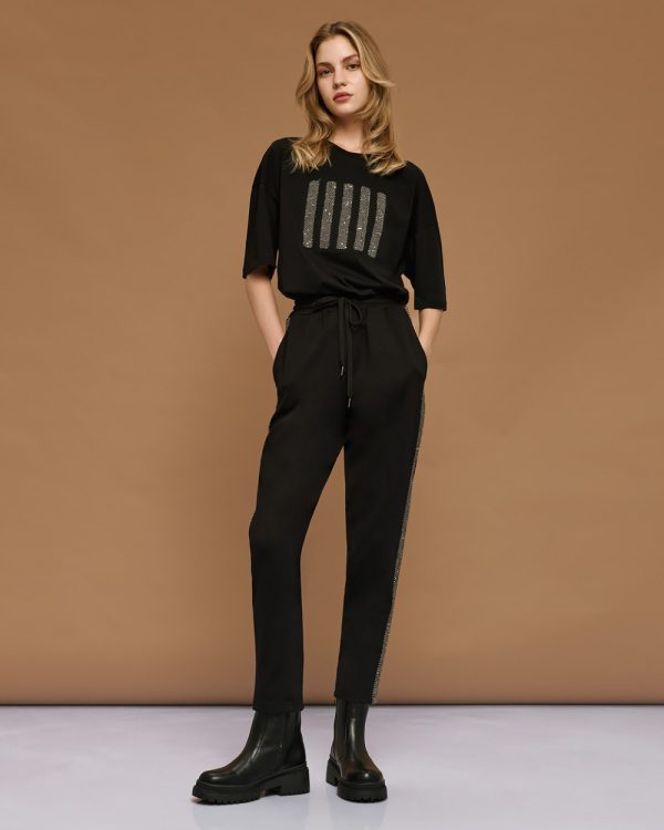 Pants with side details - Access Fashion - Image 3