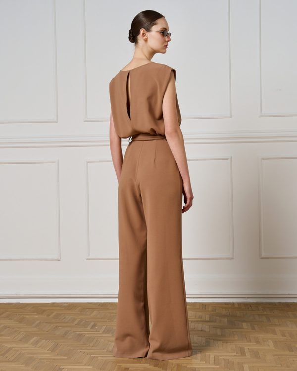 Sleeveless jumpsuit with belt - Access Fashion - Image 4