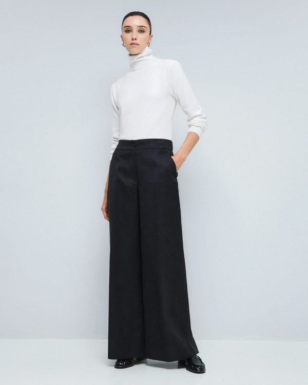 Pants with elastic back waistband - Access Fashion - Image 5