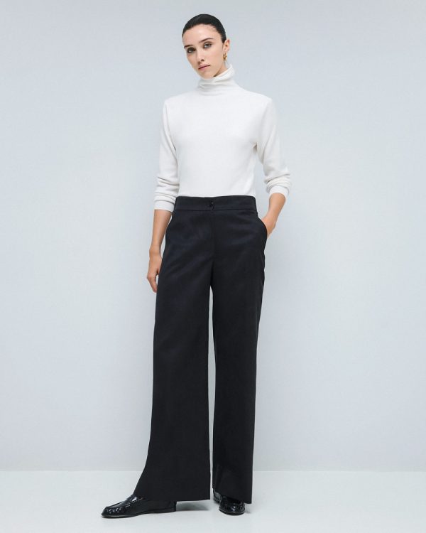 Pants with elastic back waistband - Access Fashion - Image 8