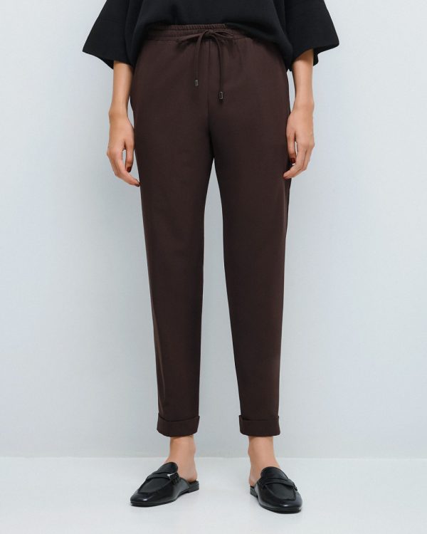 Pants with elastic waistband and turn-up hems - Access Fashion - Image 6