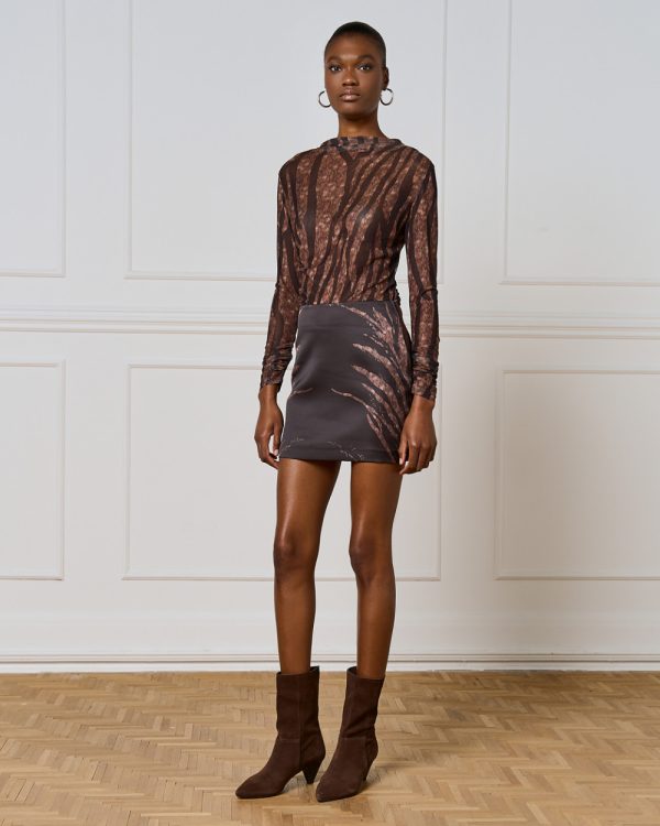 Printed mini skirt - Access Fashion