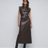 High-waist faux leather skirt - Access Fashion