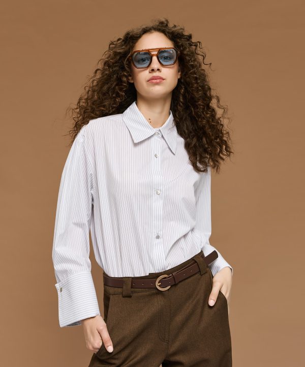 Striped shirt with wide cuffs - Access Fashion - Image 3