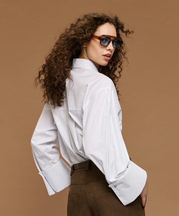 Striped shirt with wide cuffs - Access Fashion - Image 4