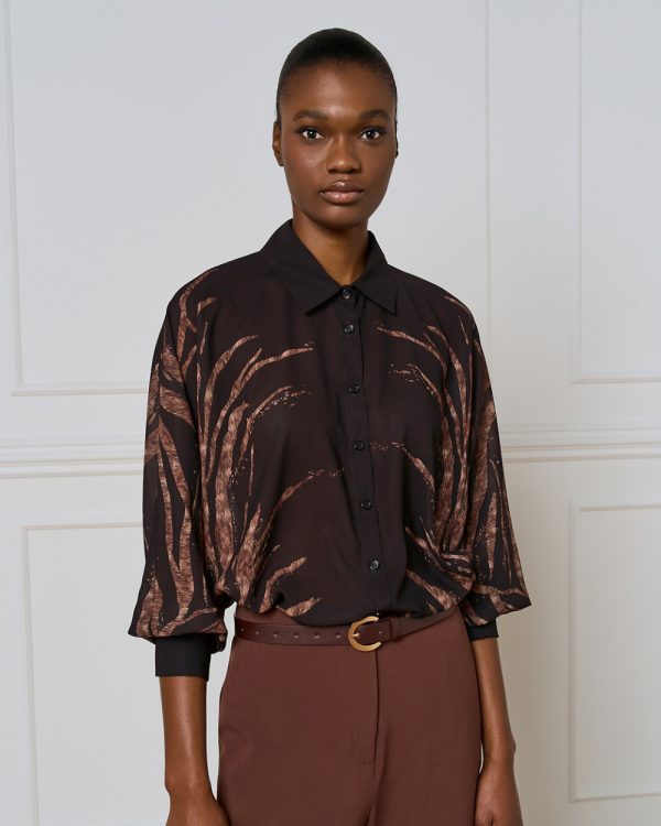 Printed sheer shirt - Access Fashion