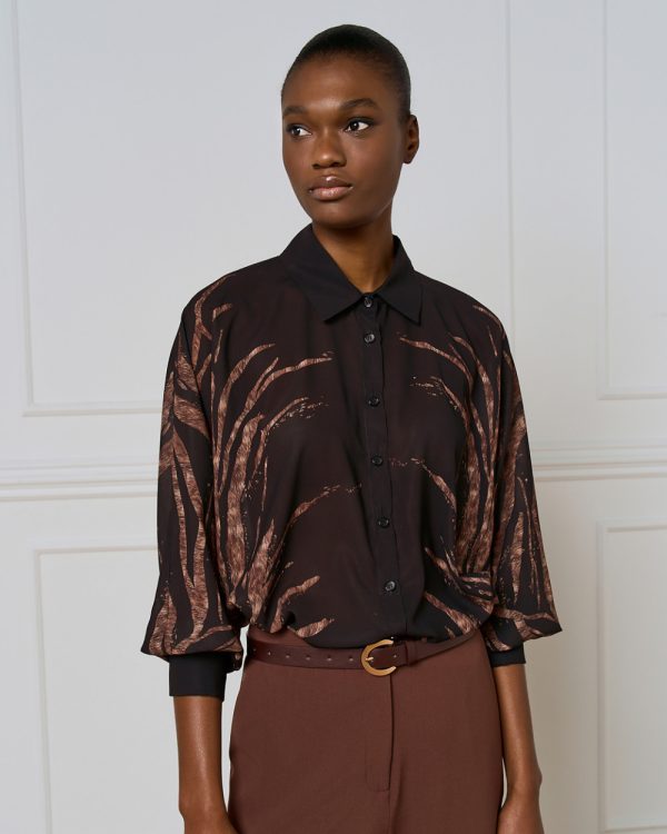 Printed sheer shirt - Access Fashion - Image 3