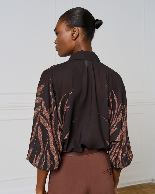 Printed sheer shirt - Access Fashion - Image 4