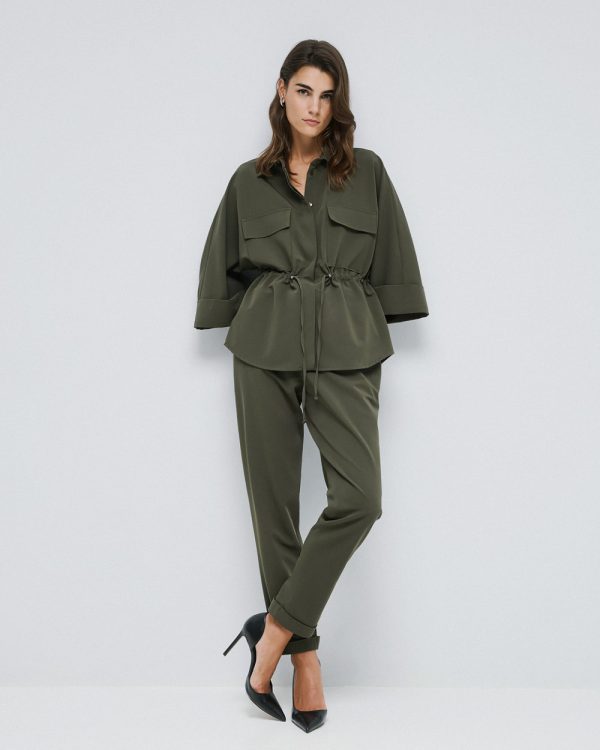 Shirt with drawstring waist - Access Fashion - Image 2