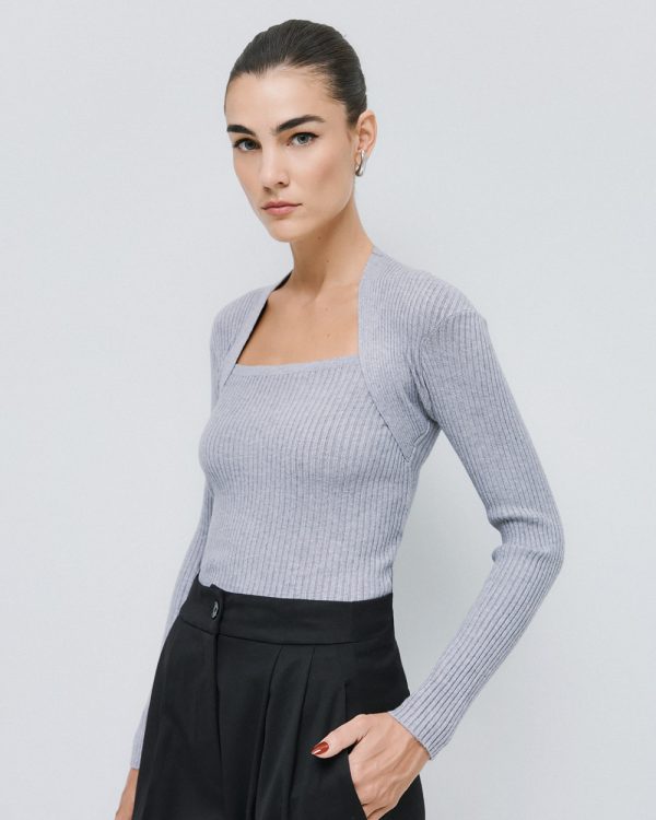 Knitted long-sleeve blouse - Access Fashion - Image 6