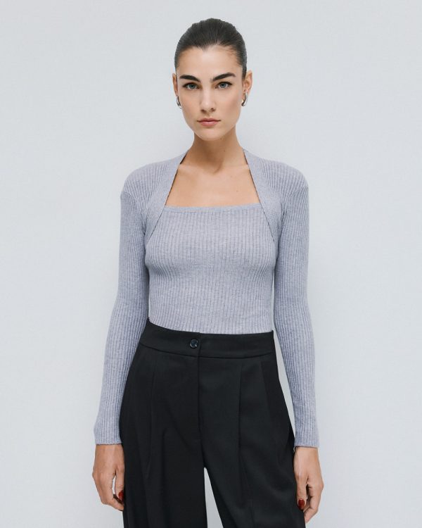 Knitted long-sleeve blouse - Access Fashion - Image 8