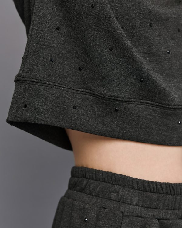Sweatshirt with rhinestones - Access Fashion - Image 5